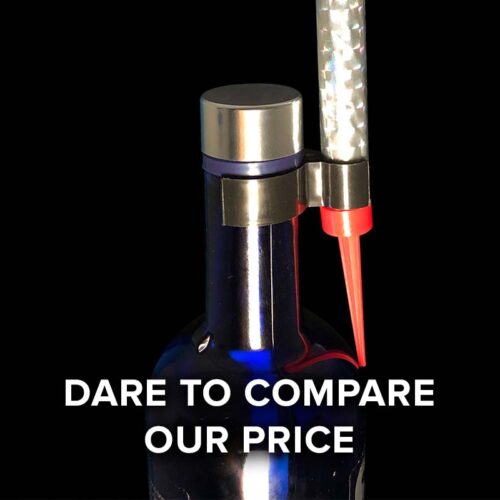 dare to compare our price, bottle with clip and sparkler